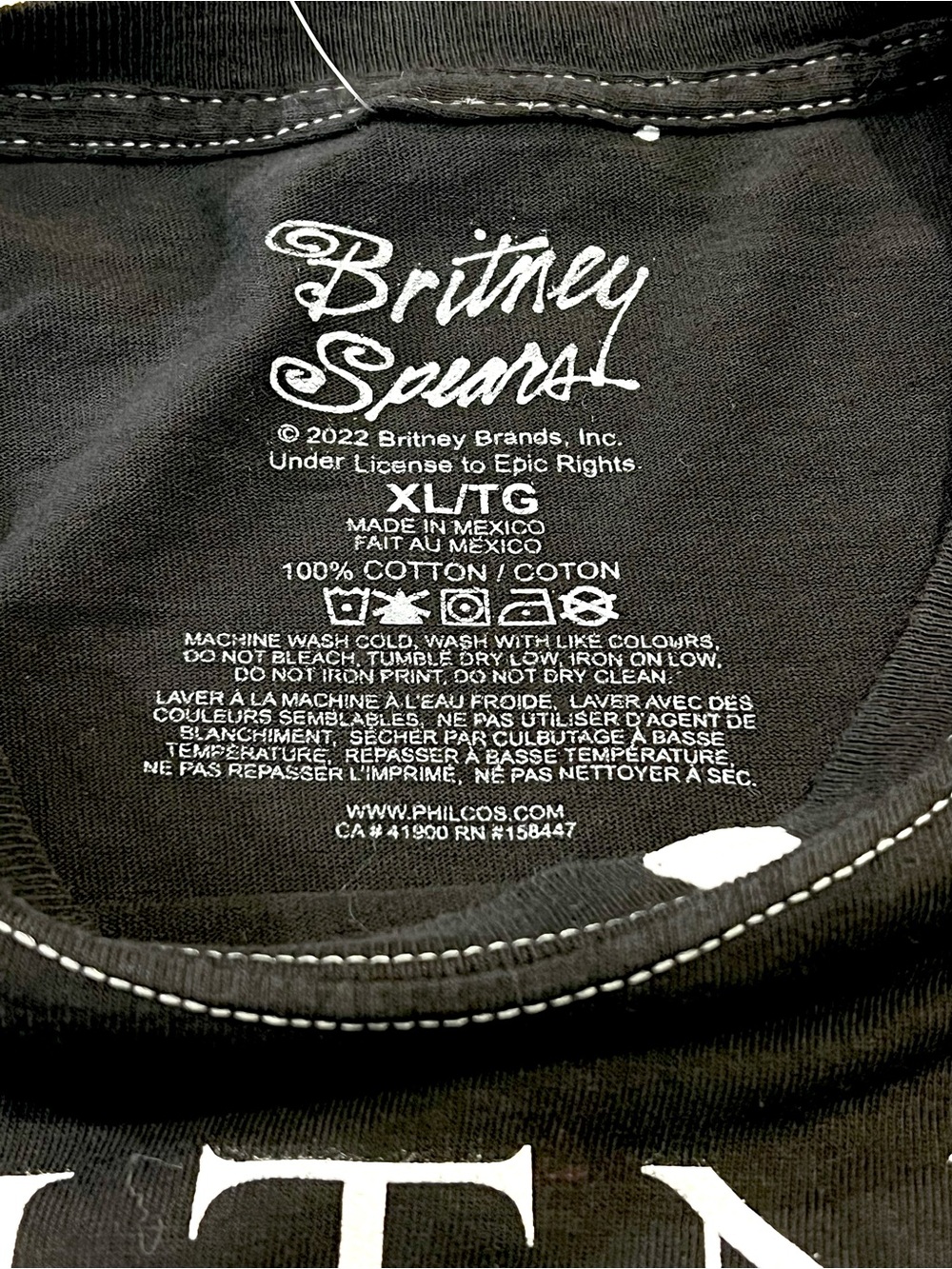 Britney Spears Graphic T-shirt Photo of Britney, OverSized, Black & White, XL - Picture 6 of 6